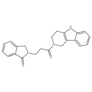 2-[3-oxo-3-(1,3,4,5-tetrahydro-2H-pyrido[4,3-b]indol-2-yl)propyl]-2,3-dihydro-1H-isoindol-1-one Structure