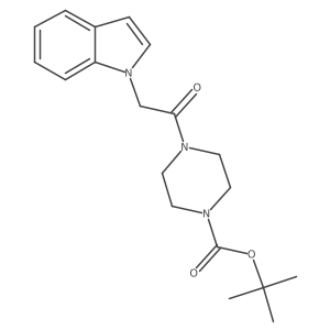 tert-butyl 4-(1H-indol-1-ylacetyl)piperazine-1-carboxylate结构式