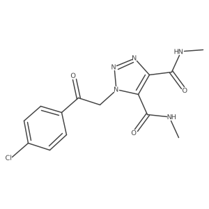 1-[2-(4-chlorophenyl)-2-oxoethyl]-N,N'-dimethyl-1H-1,2,3-triazole-4,5-dicarboxamide Structure