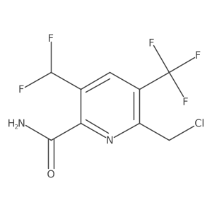 2-(Chloromethyl)-5-(difluoromethyl)-3-(trifluoromethyl)pyridine-6-carboxamide结构式