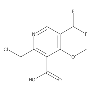2-(Chloromethyl)-5-(difluoromethyl)-4-methoxypyridine-3-carboxylic acid结构式