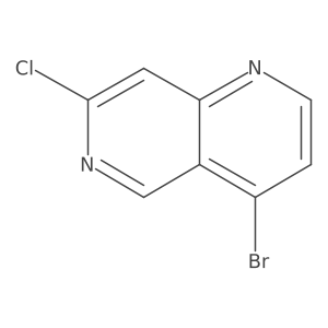 4-Bromo-7-chloro-1,6-naphthyridine结构式