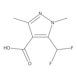 5-(difluoromethyl)-1,3-dimethyl-1H-pyrazole-4-carboxylic acid结构式