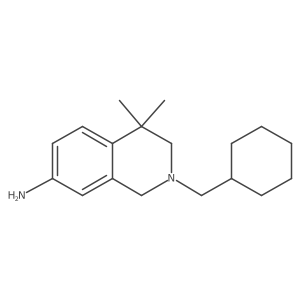 2-(Cyclohexylmethyl)-1,2,3,4-tetrahydro-4,4-dimethyl-7-isoquinolinamine Structure