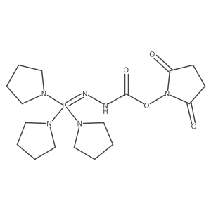 2,5-Dioxopyrrolidin-1-yl 2-(tri(pyrrolidin-1-yl)-l5-phosphanylidene)hydrazine-1-carboxylate Structure