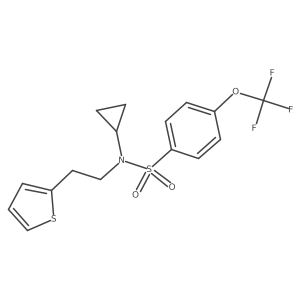 N-cyclopropyl-N-(2-(thiophen-2-yl)ethyl)-4-(trifluoromethoxy)benzenesulfonamide Structure