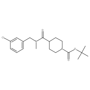 tert-Butyl 4-((3-chlorobenzyl)(methyl)carbamoyl)piperidine-1-carboxylate Structure
