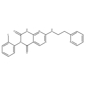 3-(2-fluorophenyl)-7-((2-(pyridin-2-yl)ethyl)amino)pyrimido[4,5-d]pyrimidine-2,4(1H,3H)-dione结构式