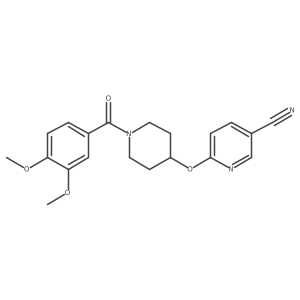 6-((1-(3,4-Dimethoxybenzoyl)piperidin-4-yl)oxy)nicotinonitrile Structure