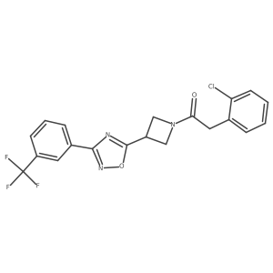 2-(2-Chlorophenyl)-1-(3-(3-(3-(trifluoromethyl)phenyl)-1,2,4-oxadiazol-5-yl)azetidin-1-yl)ethanone Structure