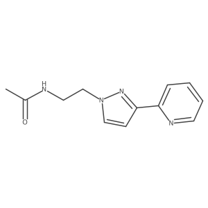 N-(2-(3-(pyridin-2-yl)-1H-pyrazol-1-yl)ethyl)acetamide结构式