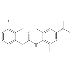 1-(2-(Dimethylamino)-4,6-dimethylpyrimidin-5-yl)-3-(3-fluoro-2-methylphenyl)urea结构式