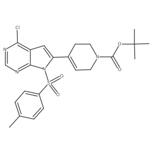 tert-butyl 4-(4-chloro-7-tosyl-7H-pyrrolo[2,3-d]pyrimidin-6-yl)-3,6-dihydropyridine-1(2H)-carboxylate结构式