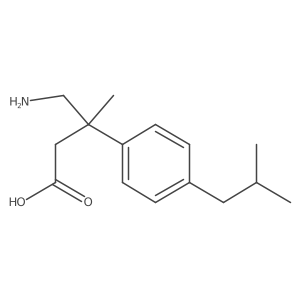 4-Amino-3-methyl-3-[4-(2-methylpropyl)phenyl]butanoic acid Structure