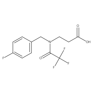3-{2,2,2-trifluoro-N-[(4-fluorophenyl)methyl]acetamido}propanoic acid结构式