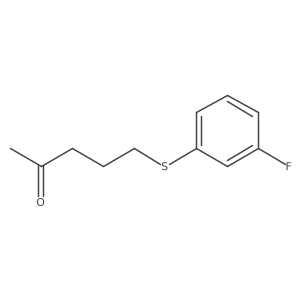5-[(3-Fluorophenyl)sulfanyl]pentan-2-one Structure