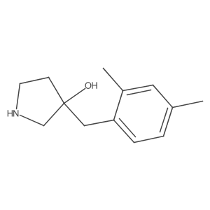 3-[(2,4-Dimethylphenyl)methyl]pyrrolidin-3-ol Structure
