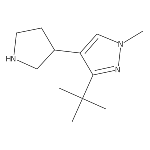 3-tert-butyl-1-methyl-4-(pyrrolidin-3-yl)-1H-pyrazole Structure