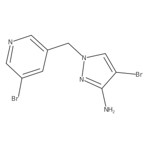4-bromo-1-[(5-bromopyridin-3-yl)methyl]-1H-pyrazol-3-amine Structure