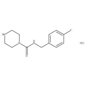 N-[(4-fluorophenyl)methyl]piperazine-1-carboxamide hydrochloride Structure