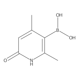 B-(1,6-dihydro-2,4-dimethyl-6-oxo-3-pyridinyl)Boronic acid结构式