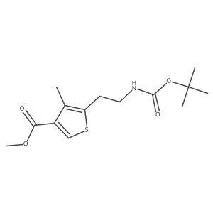 Tert-butyl 4-(methoxycarbonyl)-3-methylthiophen-2-ylethylcarbamate结构式