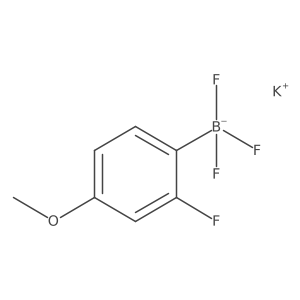 Potassium trifluoro(2-fluoro-4-methoxyphenyl)boranuide结构式