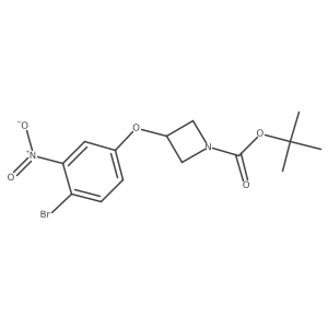 Tert-butyl 3-(4-bromo-3-nitrophenoxy)azetidine-1-carboxylate结构式