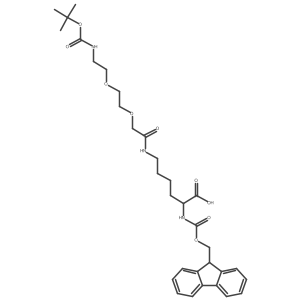 Fmoc-L-Lys(Boc-AEEA)-OH Structure