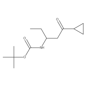 tert-Butyl N-(1-cyclopropyl-1-oxopentan-3-yl)carbamate Structure
