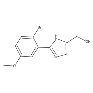 2-(2-Bromo-5-methoxyphenyl)imidazole-5-methanol Structure