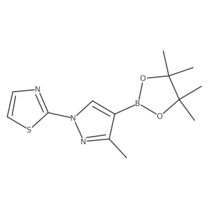 3-Methyl-1-(thiazol-2-YL)-1H-pyrazole-4-boronic acid pinacol ester Structure