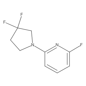 2-(3,3-Difluoropyrrolidin-1-yl)-6-fluoropyridine结构式