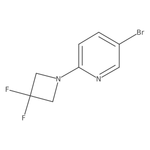 5-Bromo-2-(3,3-difluoroazetidin-1-yl)pyridine结构式