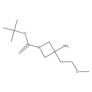 Tert-butyl3-amino-3-(2-methoxyethyl)azetidine-1-carboxylate Structure