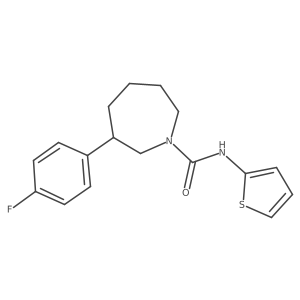 3-(4-fluorophenyl)-N-(thiophen-2-yl)azepane-1-carboxamide结构式
