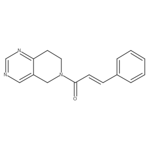 (E)-1-(7,8-dihydropyrido[4,3-d]pyrimidin-6(5H)-yl)-3-phenylprop-2-en-1-one结构式