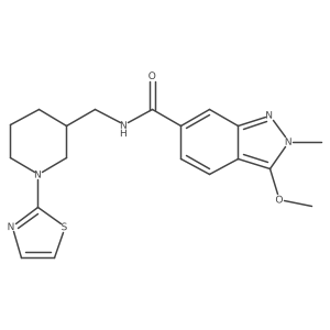 3-methoxy-2-methyl-N-((1-(thiazol-2-yl)piperidin-3-yl)methyl)-2H-indazole-6-carboxamide Structure