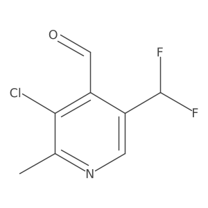 4-Pyridinecarboxaldehyde, 3-chloro-5-(difluoromethyl)-2-methyl- Structure