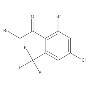 2'-Bromo-4'-chloro-6'-(trifluoromethyl)phenacyl bromide Structure