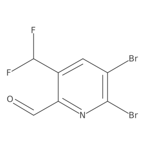 5,6-Dibromo-3-(difluoromethyl)picolinaldehyde Structure