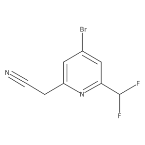 2-[4-bromo-6-(difluoromethyl)-2-pyridyl]acetonitrile Structure