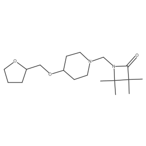 3,3,4,4-Tetramethyl-1-({4-[(oxolan-2-yl)methoxy]piperidin-1-yl}methyl)azetidin-2-one结构式