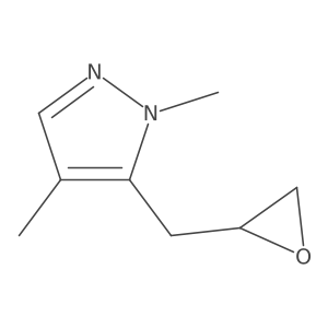 1,4-dimethyl-5-[(oxiran-2-yl)methyl]-1H-pyrazole结构式