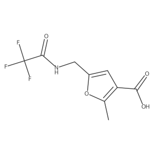 2-Methyl-5-[(trifluoroacetamido)methyl]furan-3-carboxylic acid Structure