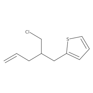 2-[2-(Chloromethyl)pent-4-en-1-yl]thiophene Structure