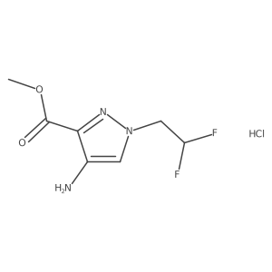 Methyl 4-amino-1-(2,2-difluoroethyl)-1H-pyrazole-3-carboxylate hydrochloride Structure