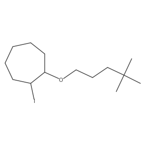 1-[(4,4-Dimethylpentyl)oxy]-2-iodocycloheptane结构式
