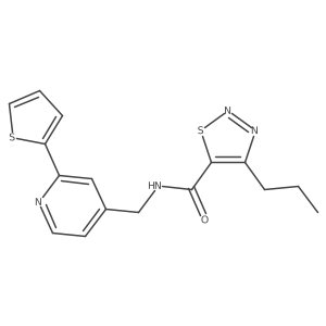 4-propyl-N-{[2-(thiophen-2-yl)pyridin-4-yl]methyl}-1,2,3-thiadiazole-5-carboxamide Structure