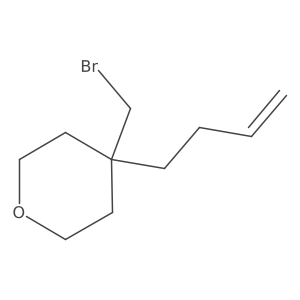 4-(Bromomethyl)-4-(but-3-en-1-yl)oxane结构式